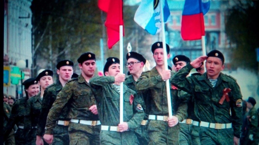 Участие в параде, посвященному 72-летию Победы в Великой Отечественной войне.